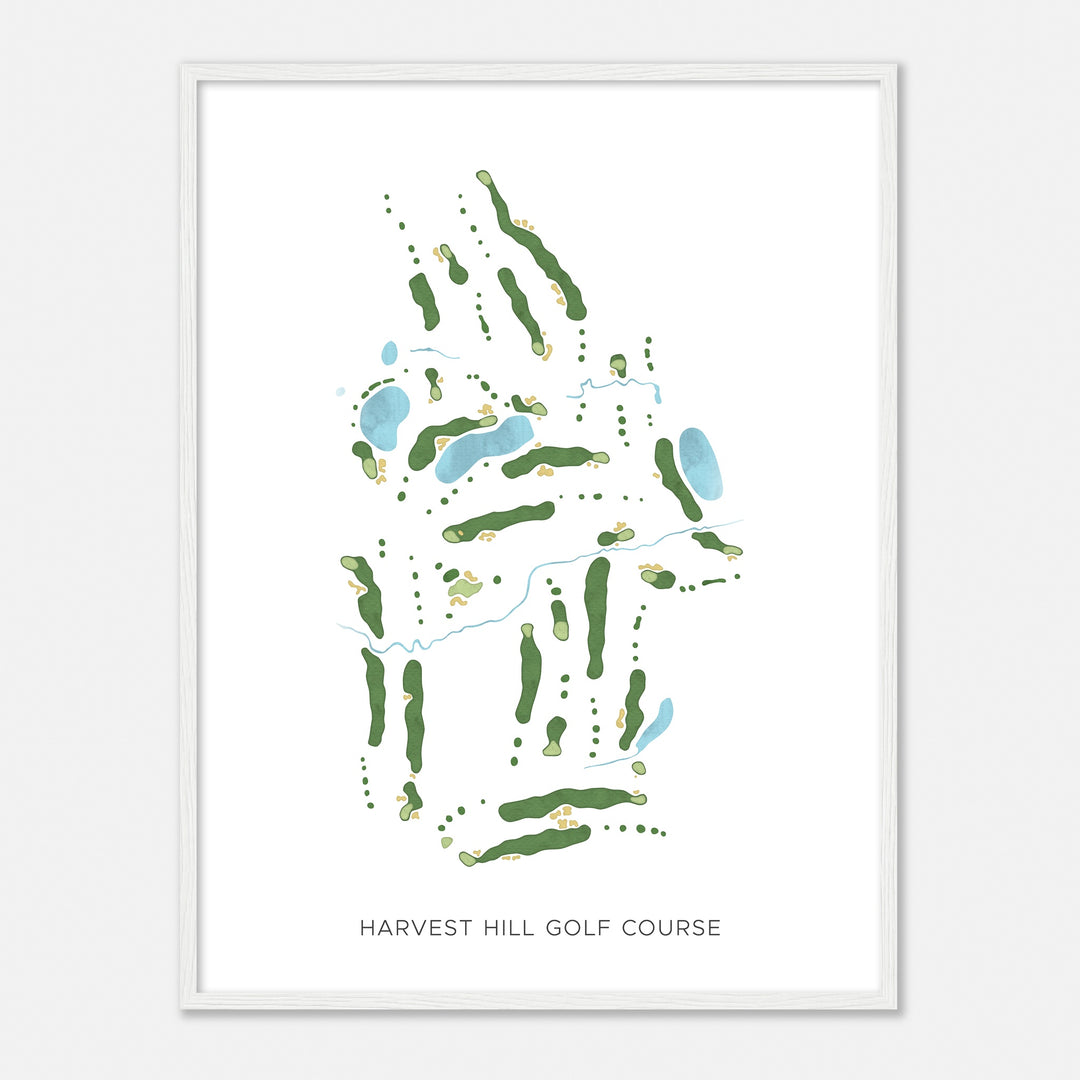 Print of Harvest Hill Golf Course Modern Map