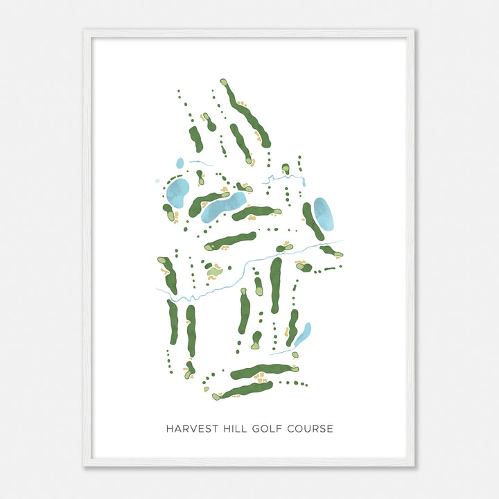 Print of Harvest Hill Golf Course Modern Map