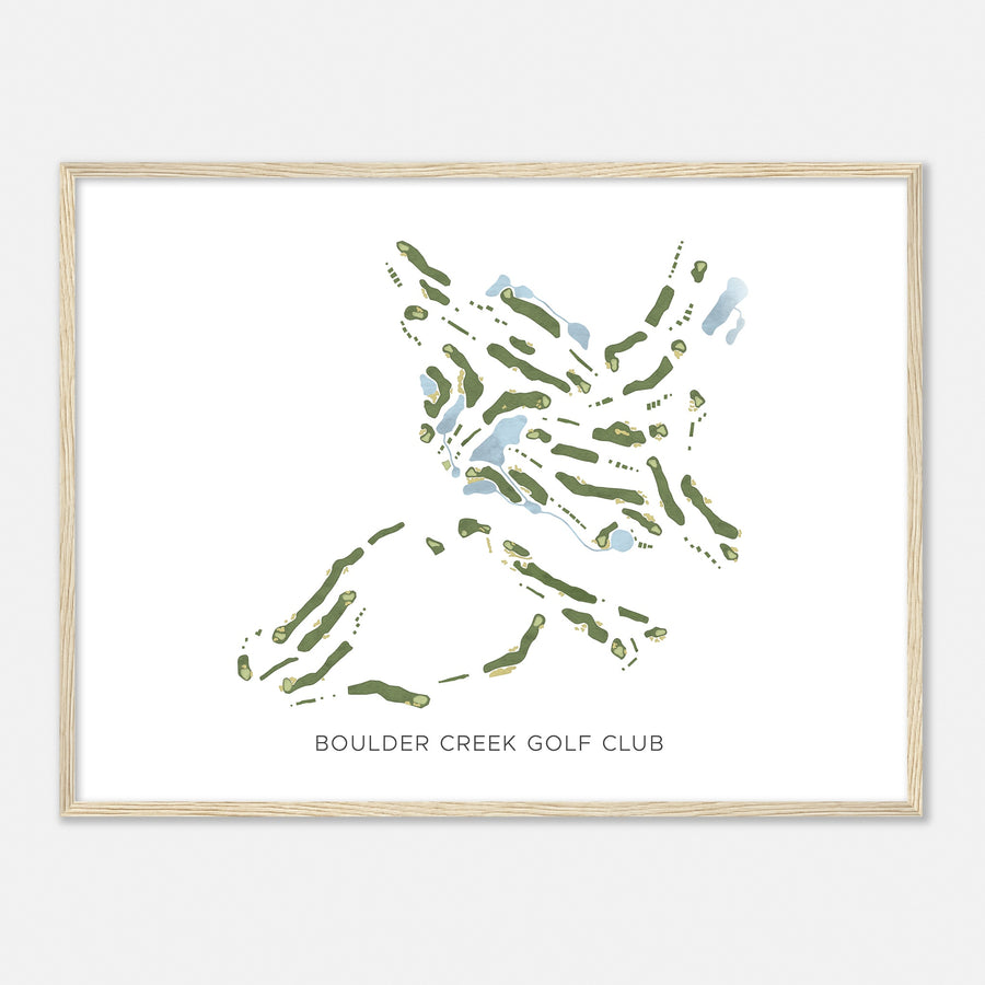 Print of Boulder Creek Golf Club Modern Map