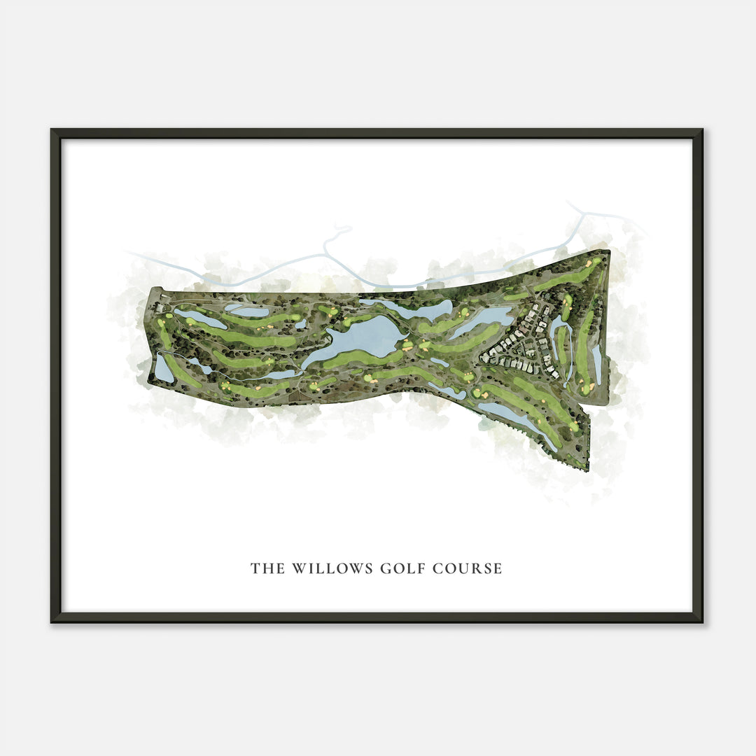Print of The Willows Golf Course Classic Map
