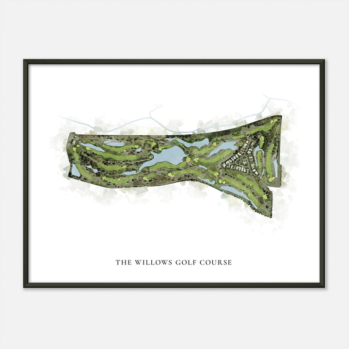 Print of The Willows Golf Course Classic Map