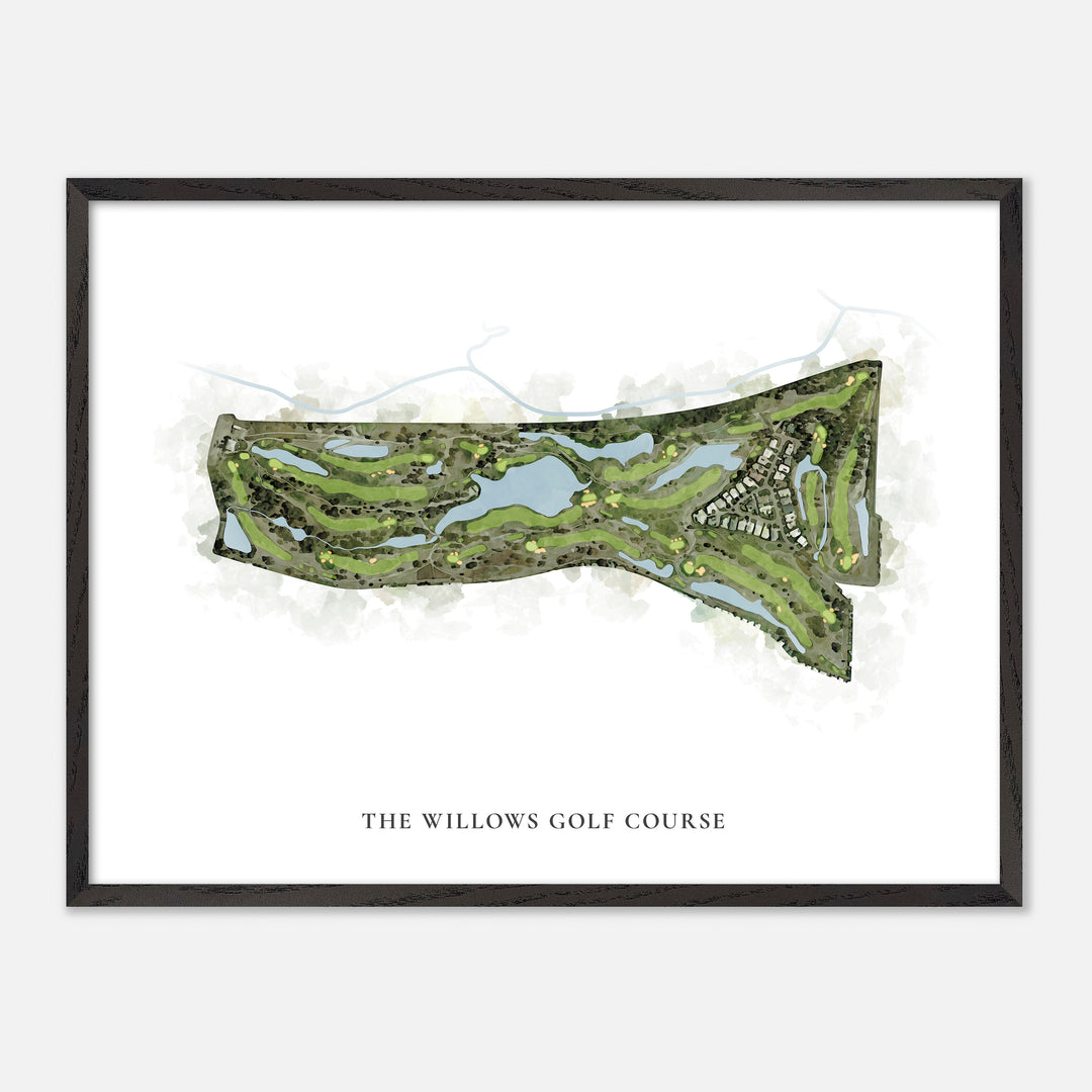 Print of The Willows Golf Course Classic Map