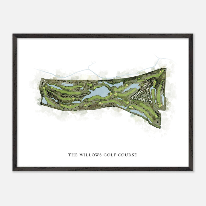 Print of The Willows Golf Course Classic Map