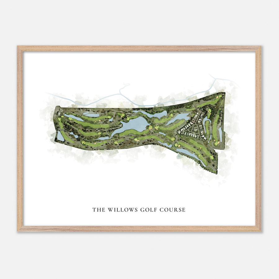 Print of The Willows Golf Course Classic Map