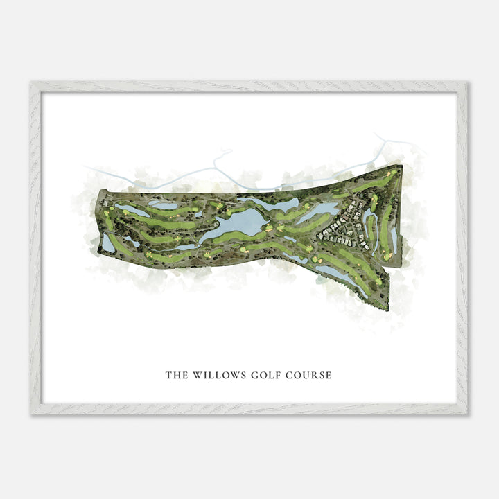 Print of The Willows Golf Course Classic Map