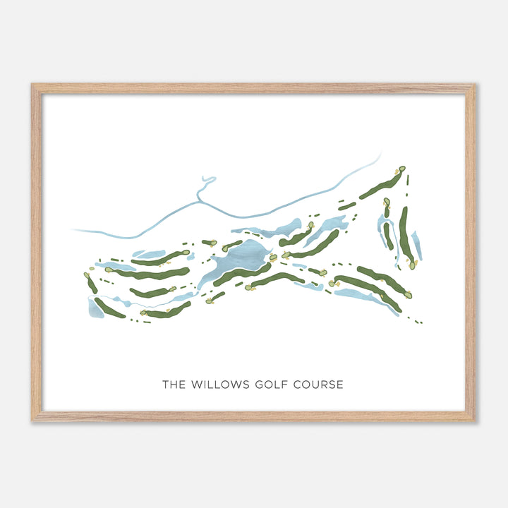 Print of The Willows Golf Course Modern Map