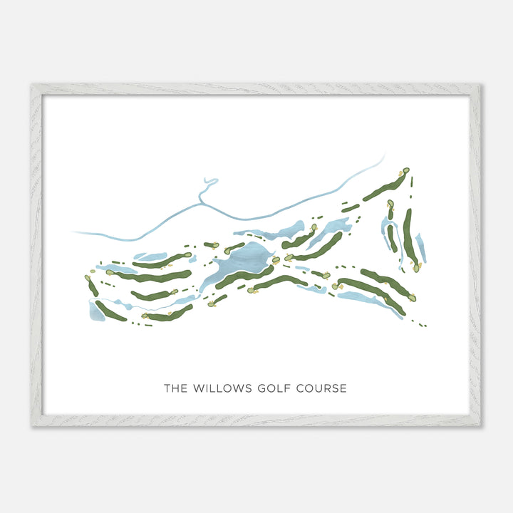 Print of The Willows Golf Course Modern Map