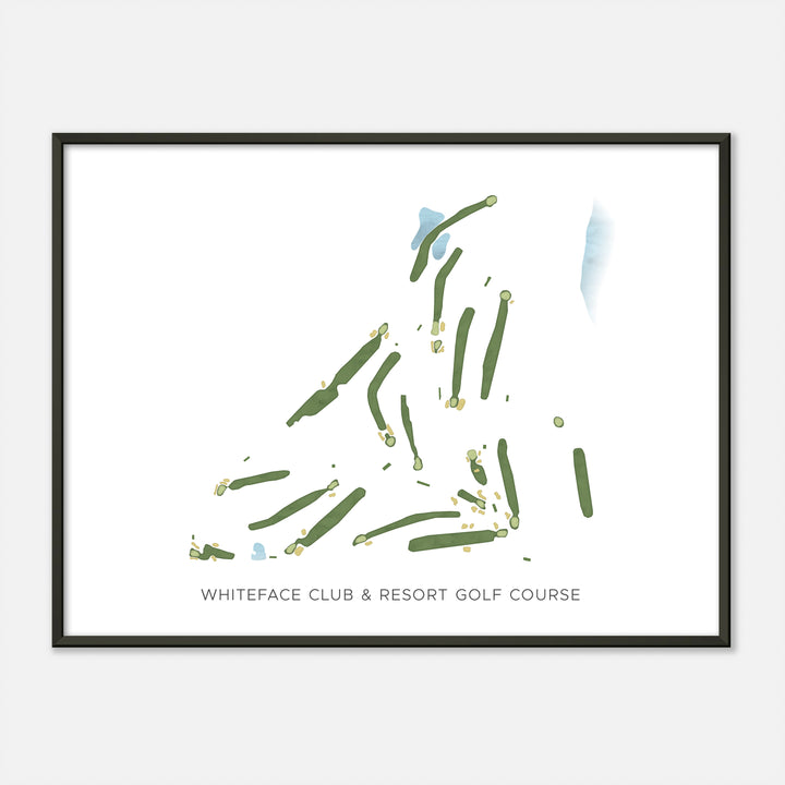 Print of Whiteface Club &amp; Resort Golf Course Modern Map