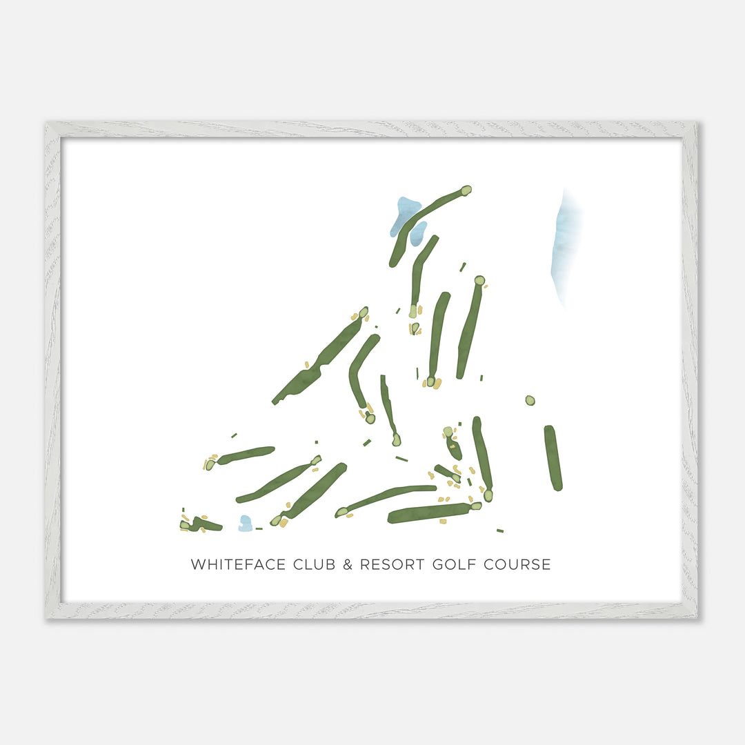 Print of Whiteface Club &amp; Resort Golf Course Modern Map