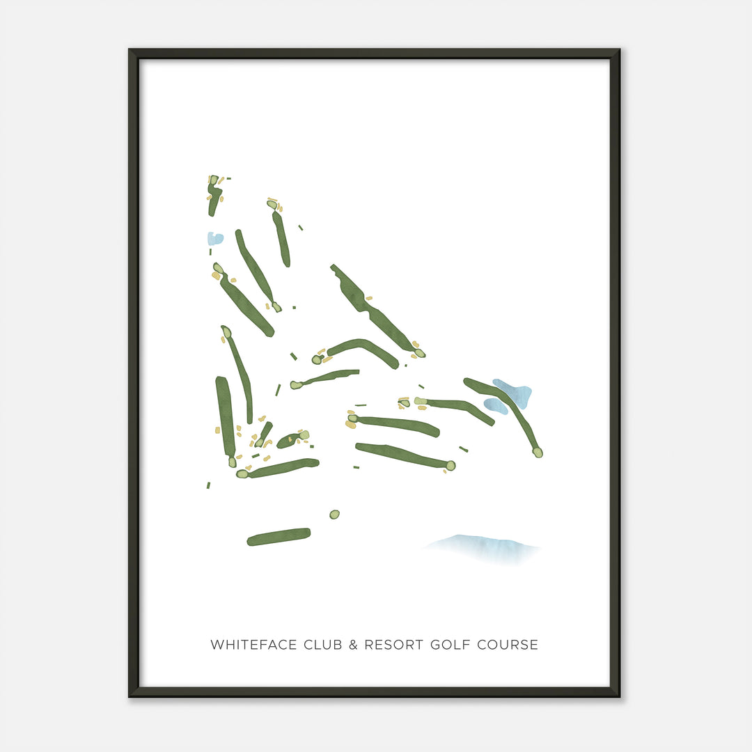Print of Whiteface Club &amp; Resort Golf Course Modern Map