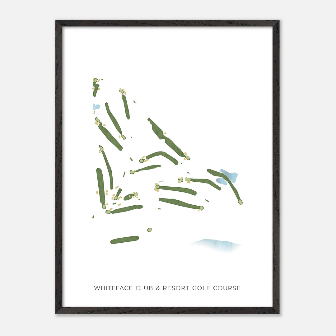 Print of Whiteface Club &amp; Resort Golf Course Modern Map