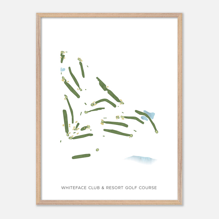 Print of Whiteface Club &amp; Resort Golf Course Modern Map