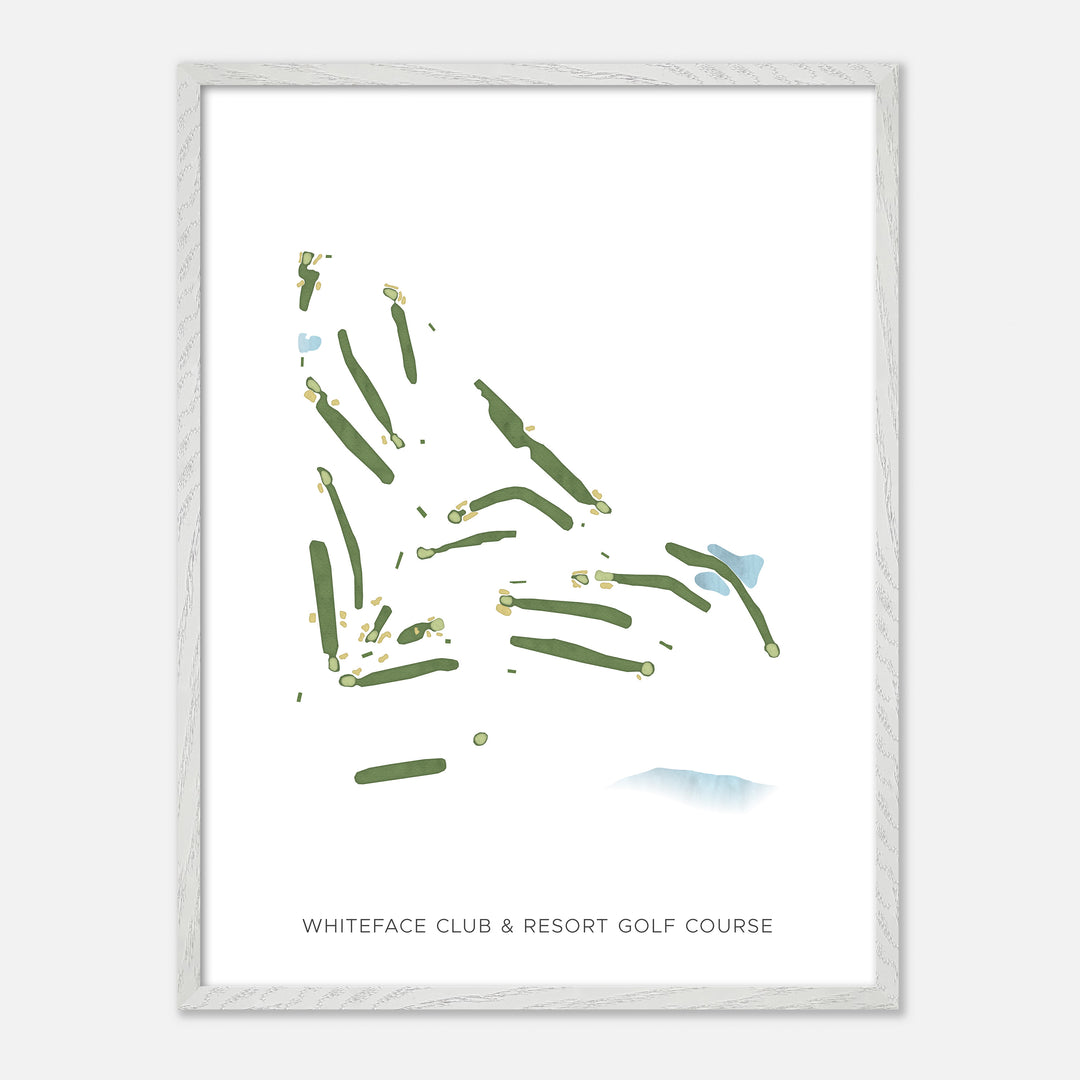 Print of Whiteface Club &amp; Resort Golf Course Modern Map