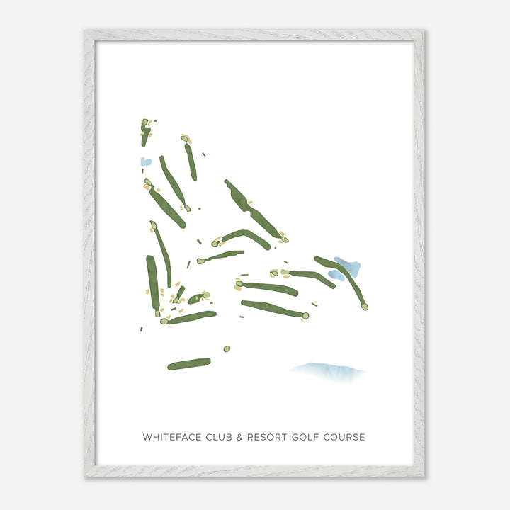 Print of Whiteface Club &amp; Resort Golf Course Modern Map