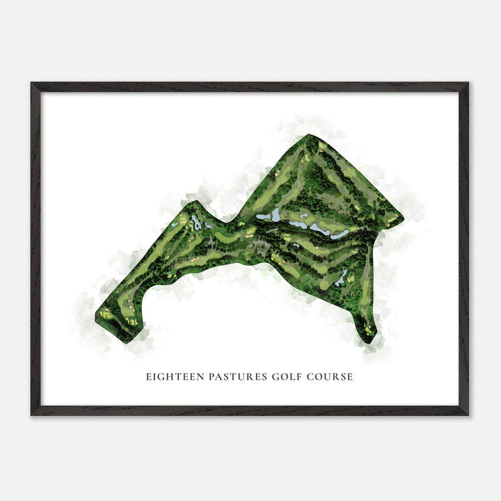 Print of Eighteen Pastures Golf Course Classic Map
