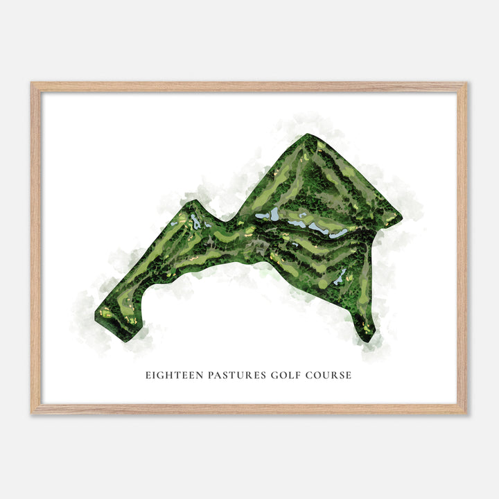 Print of Eighteen Pastures Golf Course Classic Map