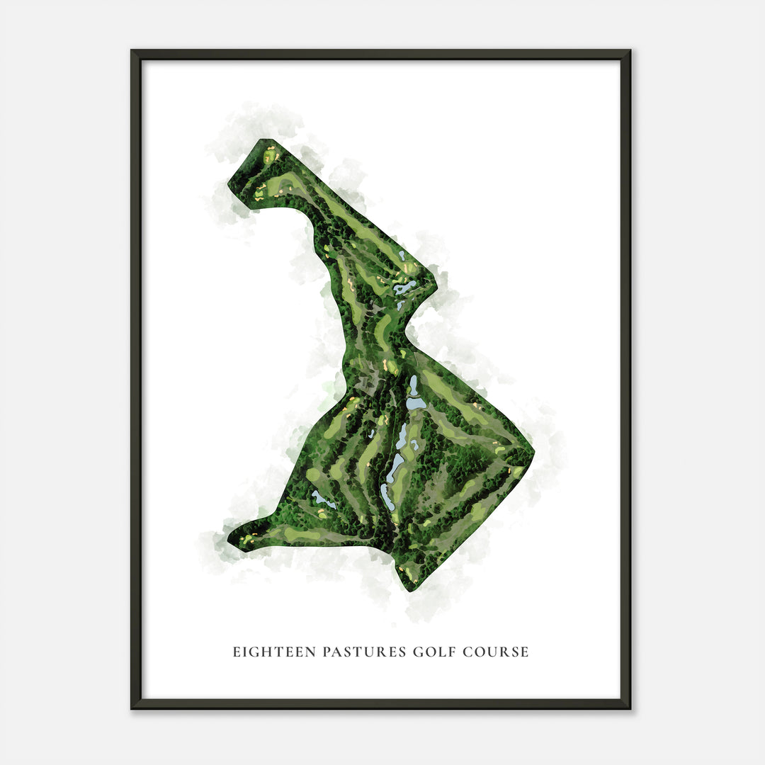 Print of Eighteen Pastures Golf Course Classic Map