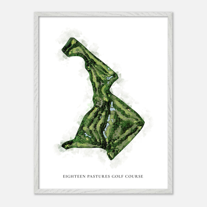 Print of Eighteen Pastures Golf Course Classic Map