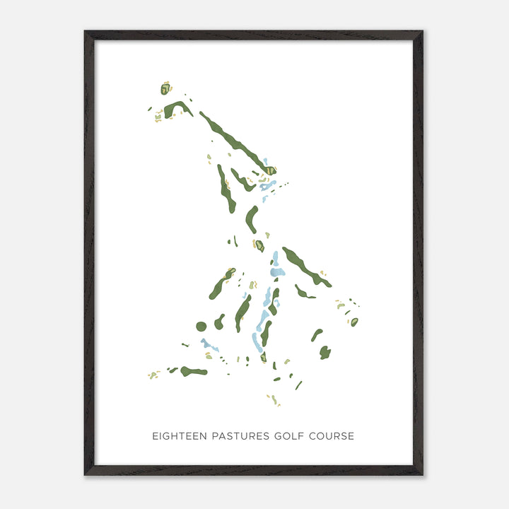 Print of Eighteen Pastures Golf Course Modern Map