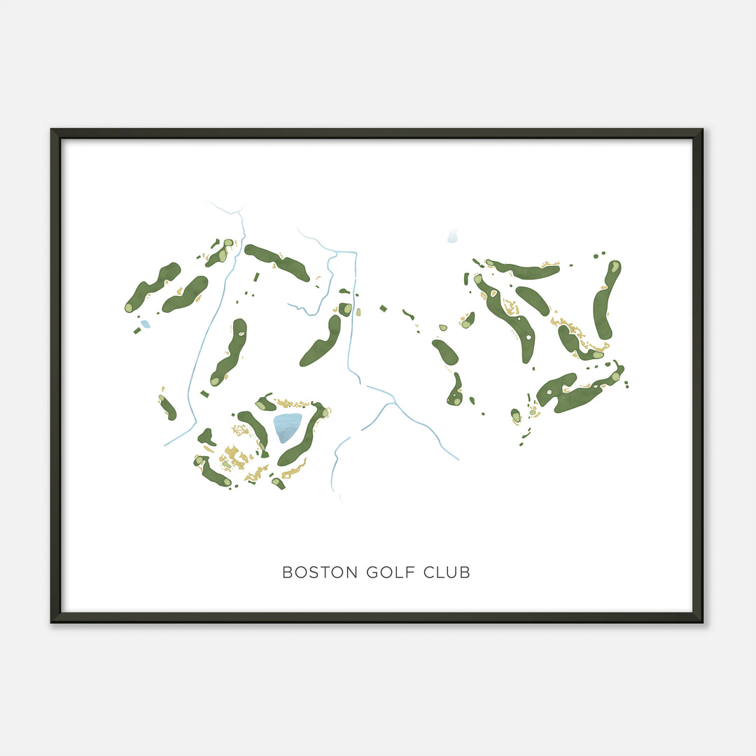 Print of Boston Golf Club Modern Map