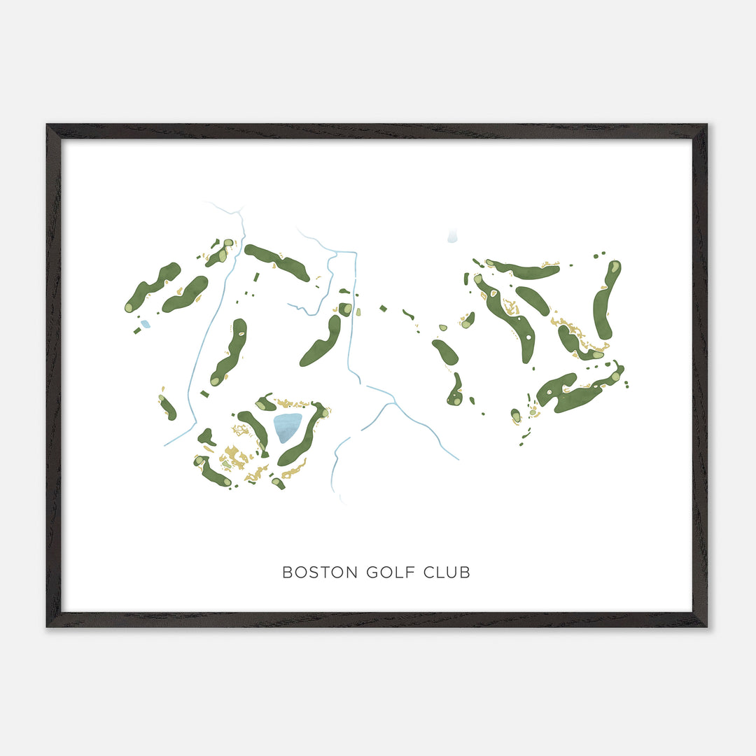 Print of Boston Golf Club Modern Map