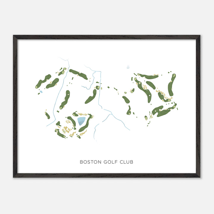 Print of Boston Golf Club Modern Map
