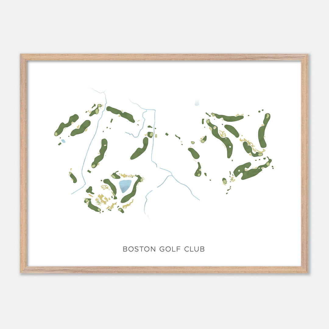Print of Boston Golf Club Modern Map