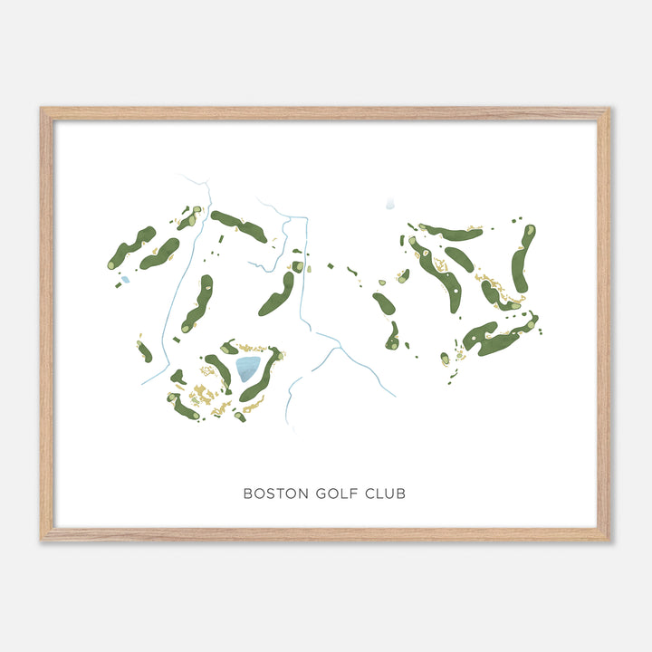 Print of Boston Golf Club Modern Map