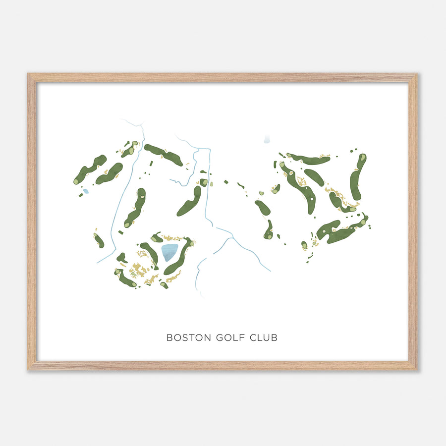 Print of Boston Golf Club Modern Map