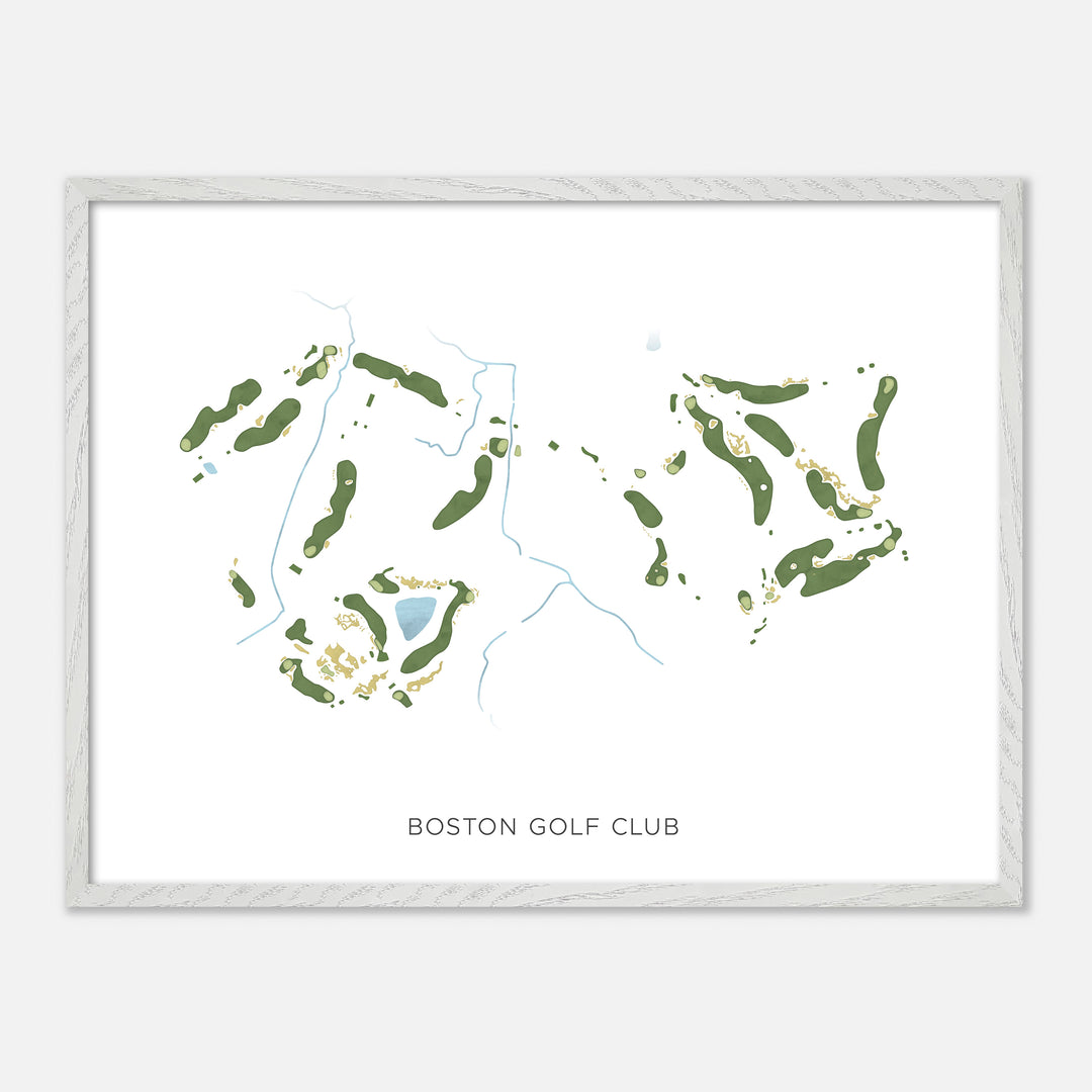 Print of Boston Golf Club Modern Map