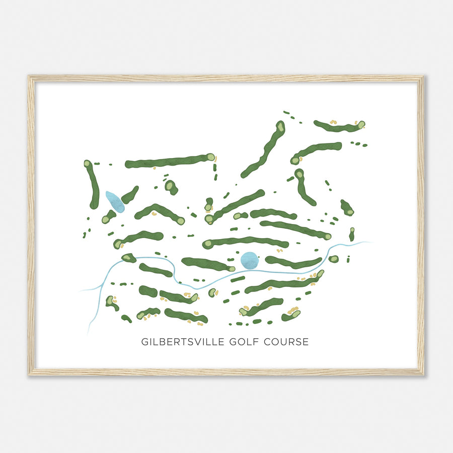 Print of Gilbertsville Golf Course Modern Map