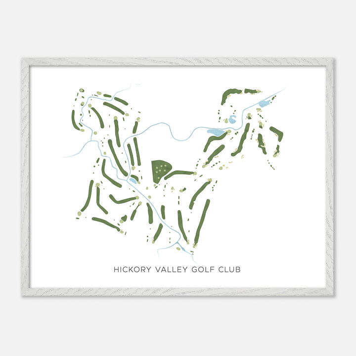 Print of Hickory Valley Golf Club Modern Map