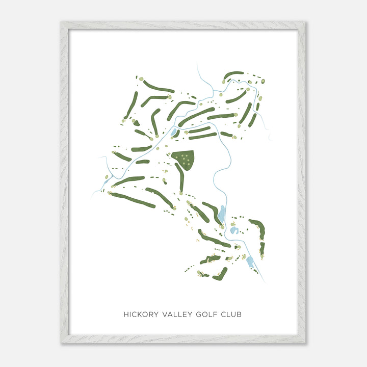 Print of Hickory Valley Golf Club Modern Map