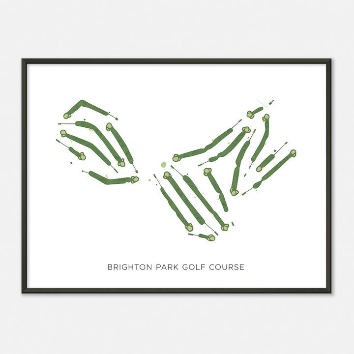 Print of Brighton Park Golf Course Modern Map
