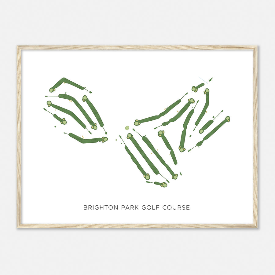 Print of Brighton Park Golf Course Modern Map