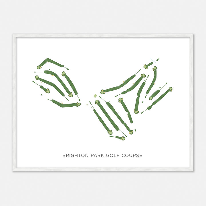 Print of Brighton Park Golf Course Modern Map
