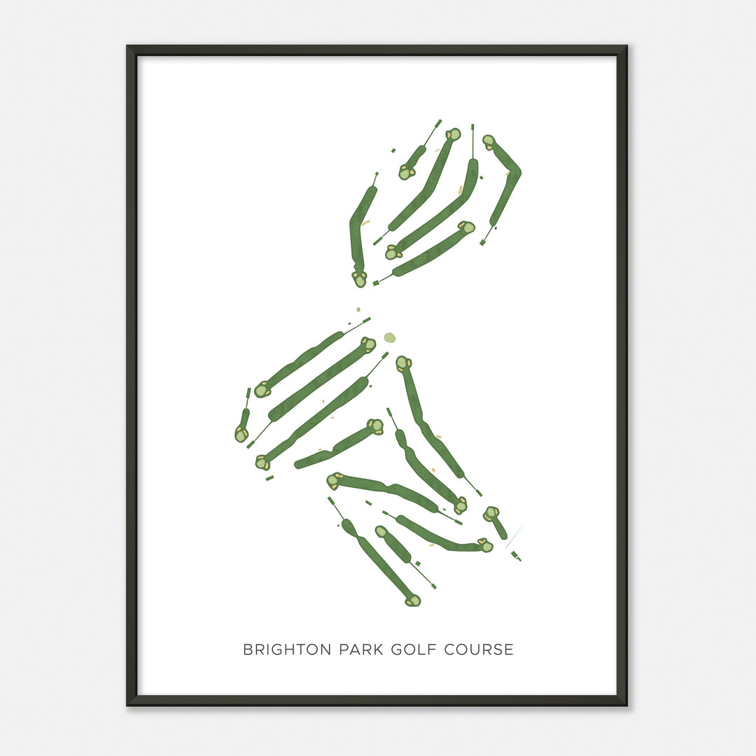 Print of Brighton Park Golf Course Modern Map