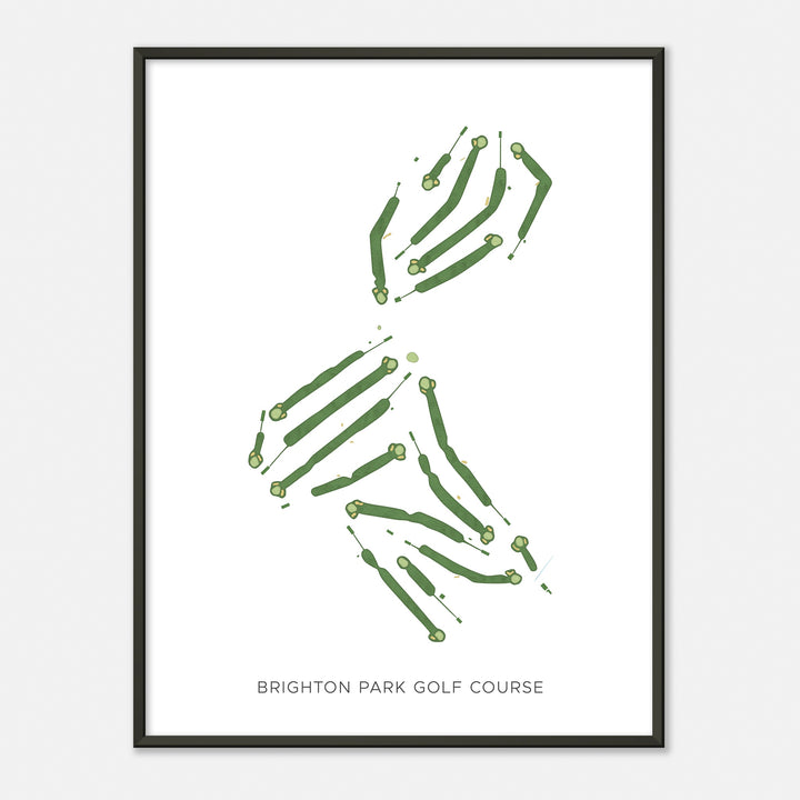 Print of Brighton Park Golf Course Modern Map