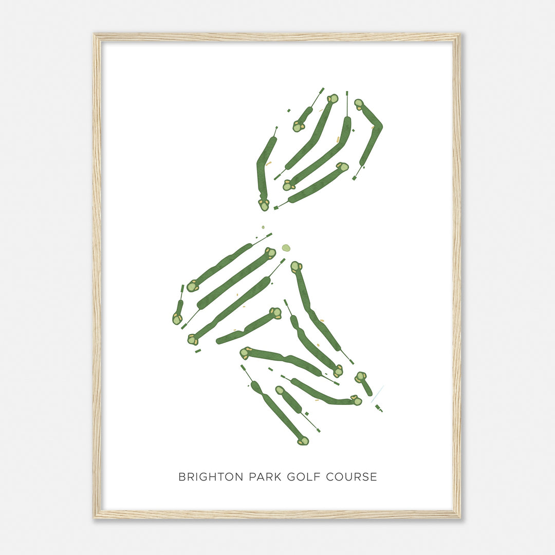 Print of Brighton Park Golf Course Modern Map