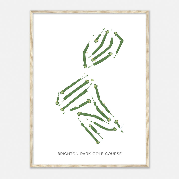 Print of Brighton Park Golf Course Modern Map
