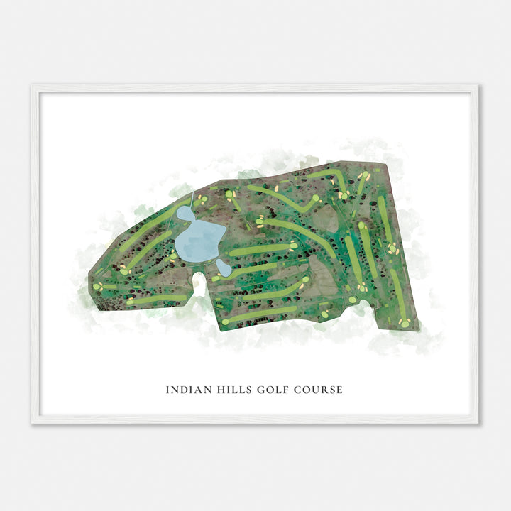 Print of Indian Hills Golf Course Classic Map