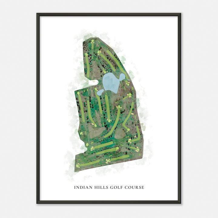 Print of Indian Hills Golf Course Classic Map