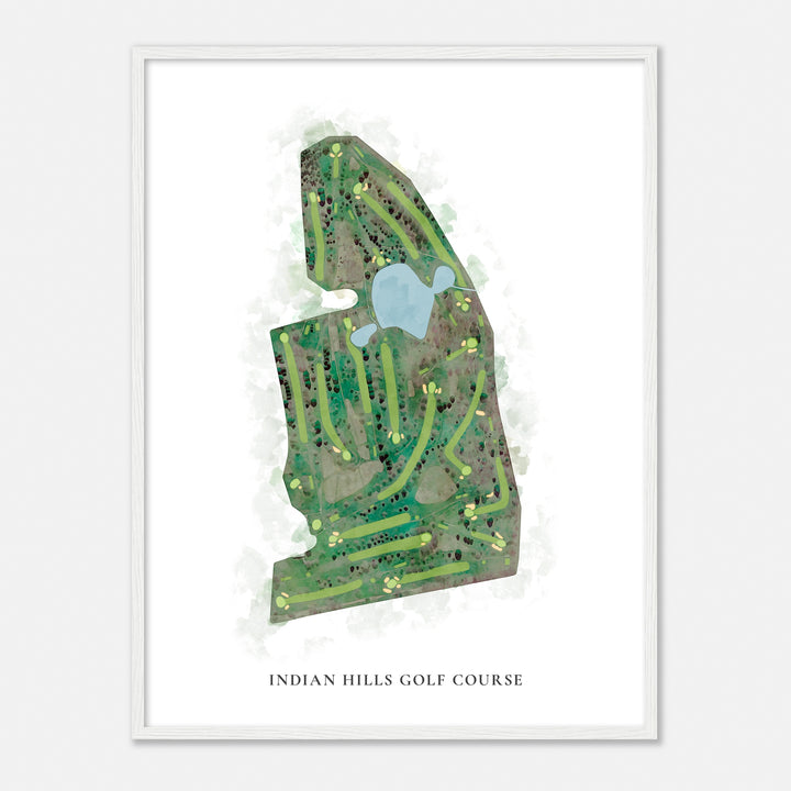 Print of Indian Hills Golf Course Classic Map