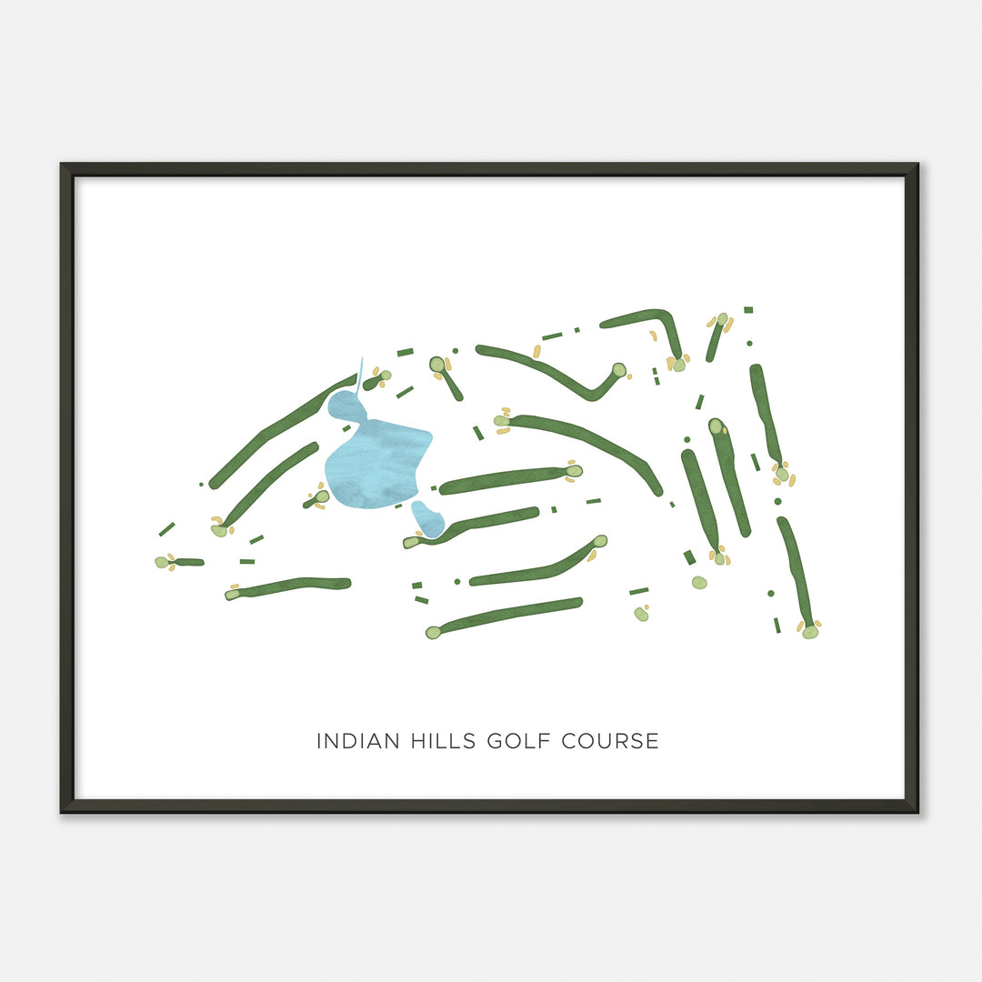 Print of Indian Hills Golf Course Modern Map