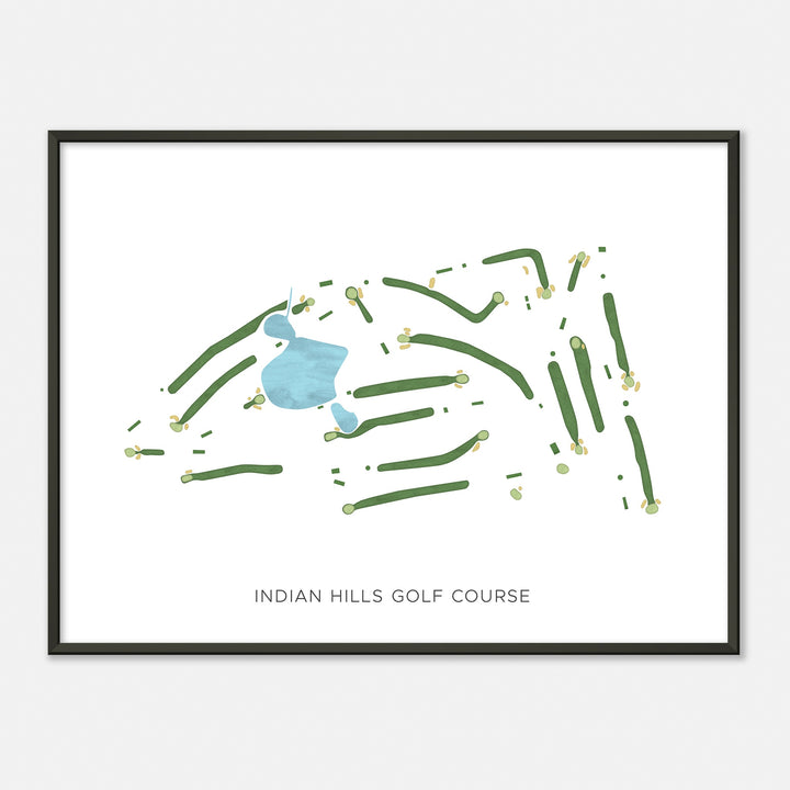 Print of Indian Hills Golf Course Modern Map