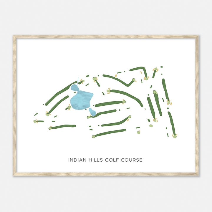 Print of Indian Hills Golf Course Modern Map