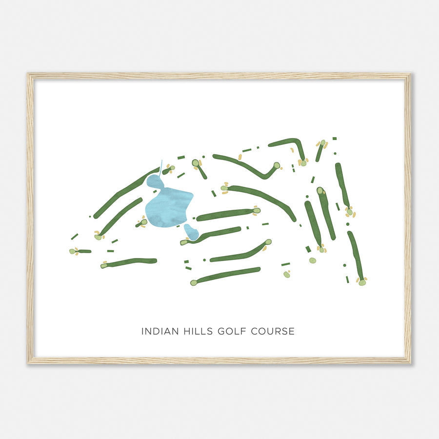 Print of Indian Hills Golf Course Modern Map