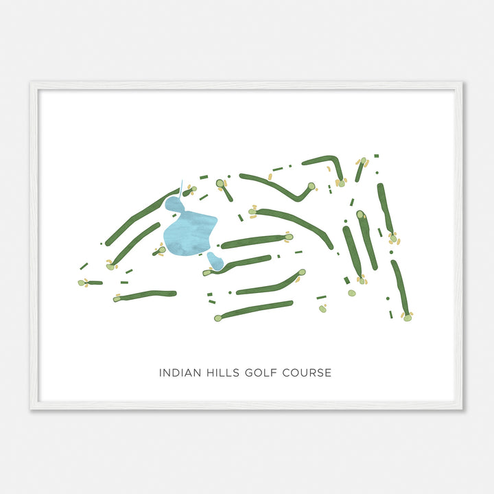 Print of Indian Hills Golf Course Modern Map