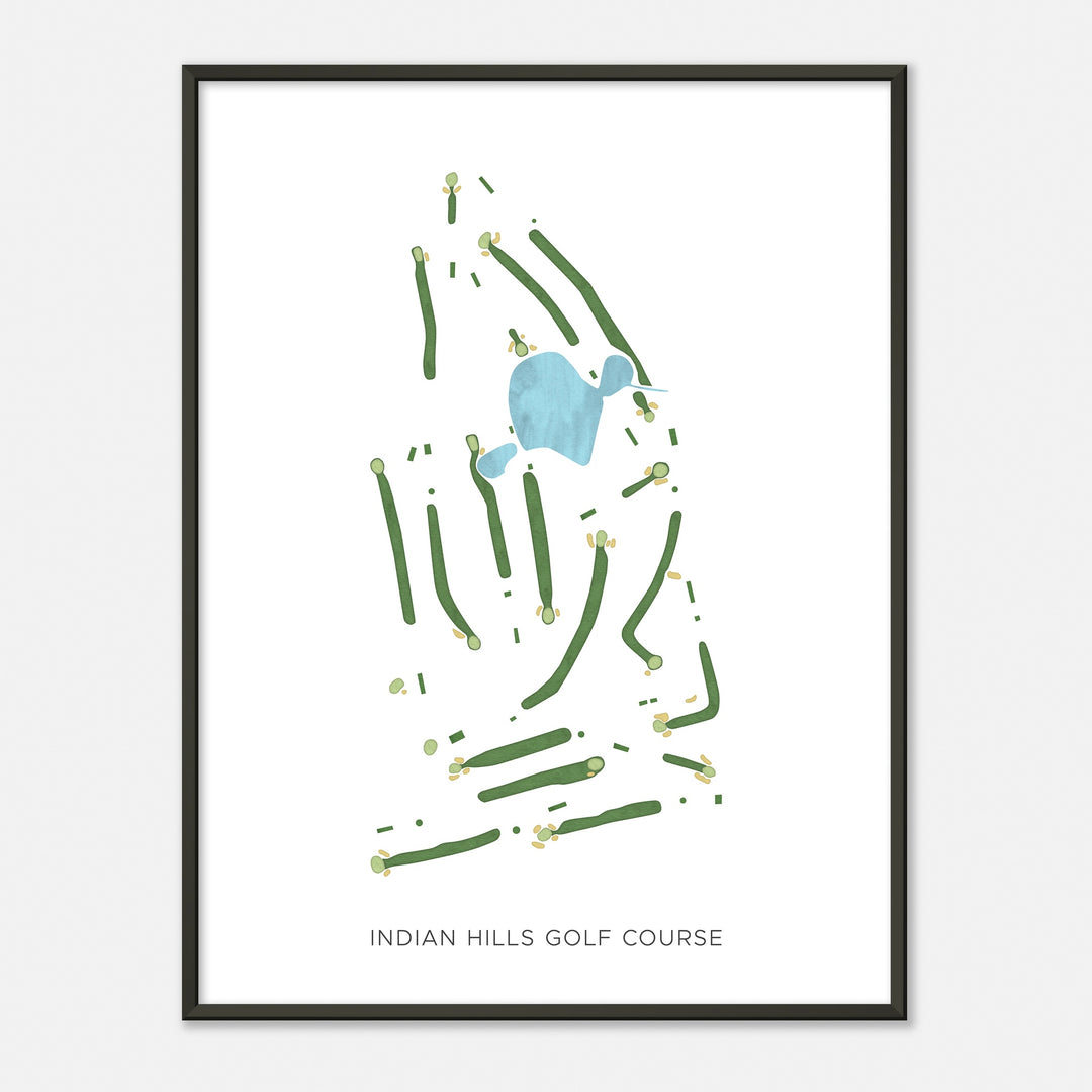 Print of Indian Hills Golf Course Modern Map
