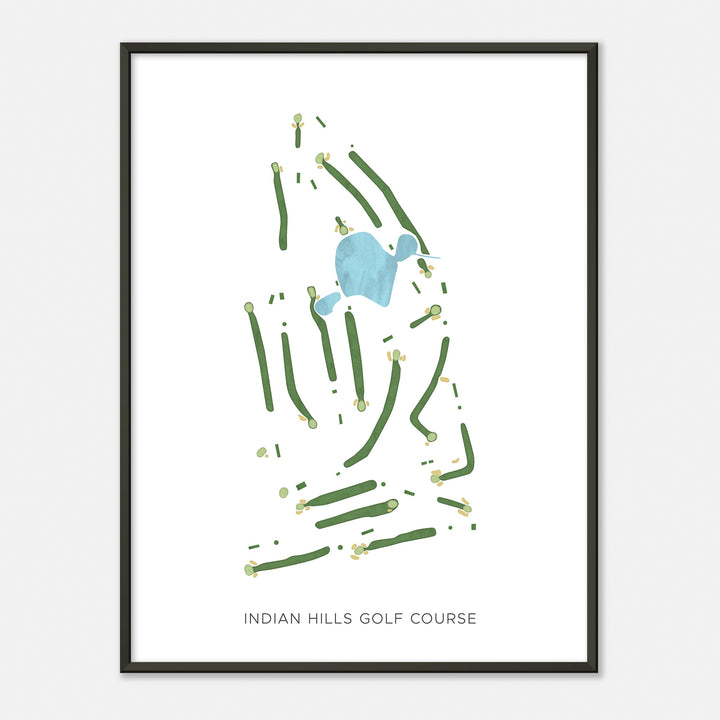 Print of Indian Hills Golf Course Modern Map